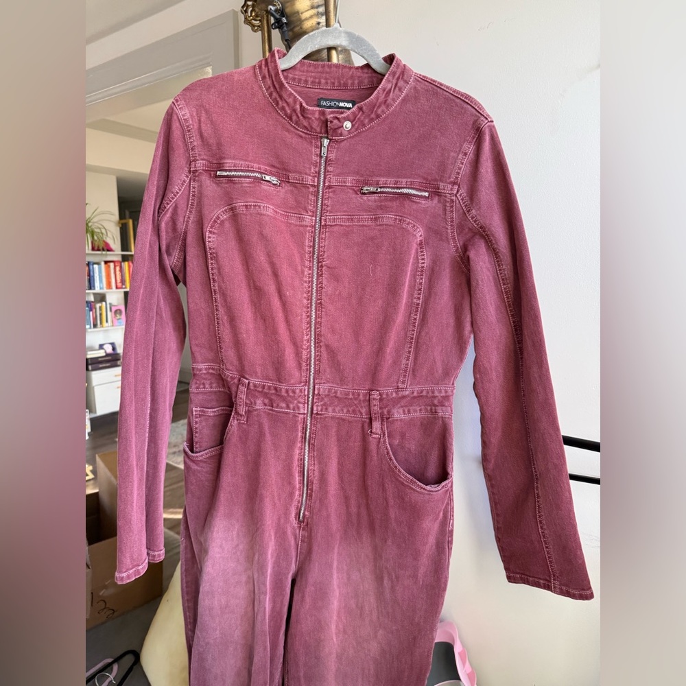 Fashion Nova Denim Jumpsuit